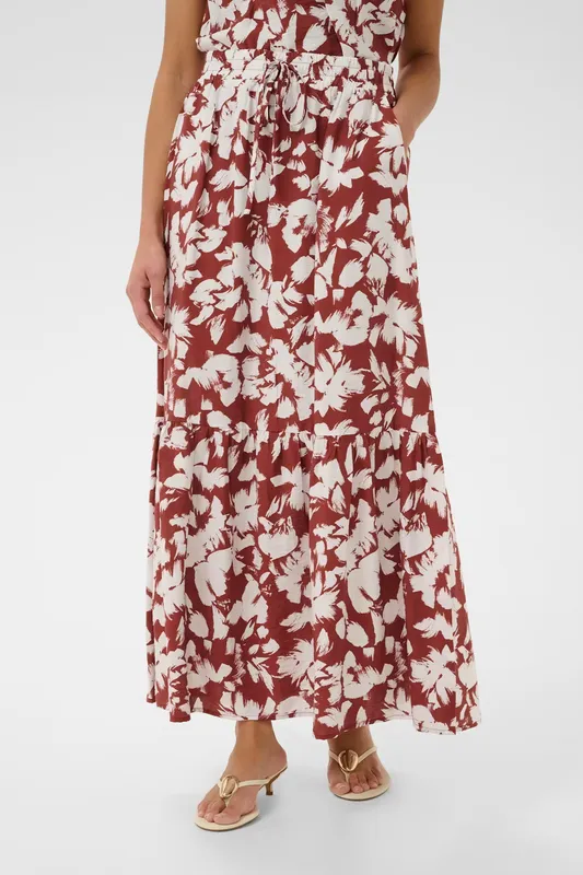 Evie Skirt - Henna Chalk Flower