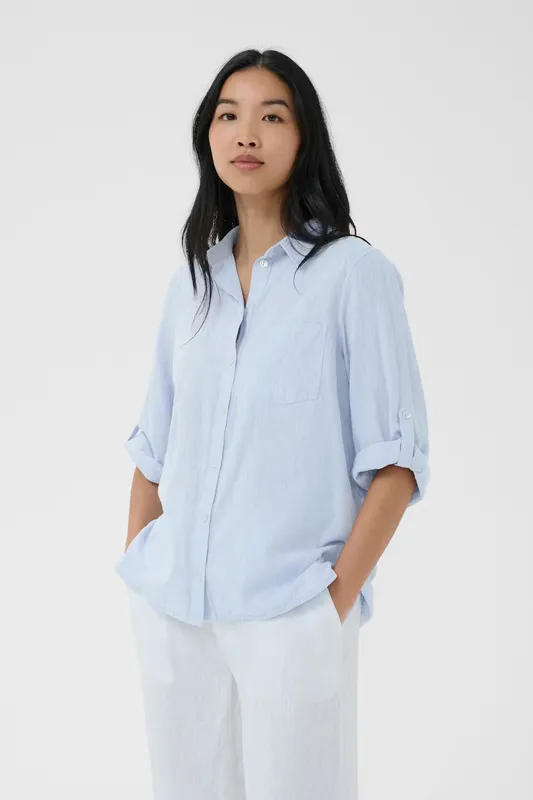 Cindie Shirt - Light Blue Chambray