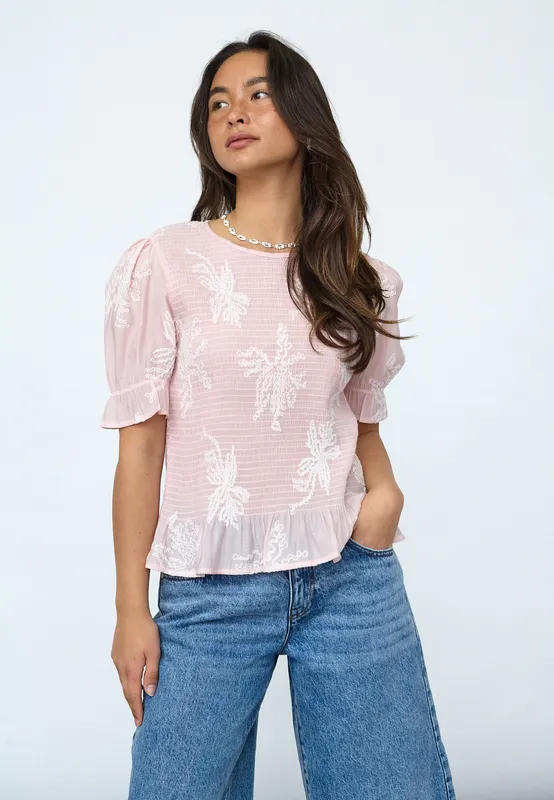 Nix-SS17 Top - Soft Rose Emb.