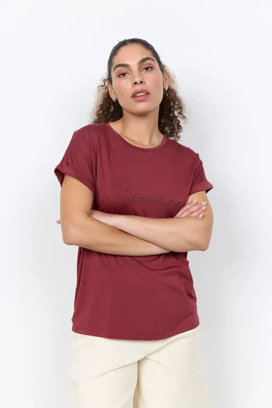Sc-Marica T-Shirt - Oxblood Red
