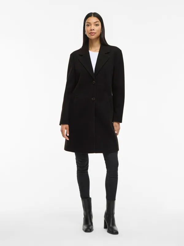 Claudia Botton Coat - Black Beauty