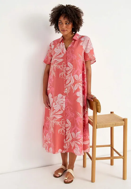Nadin Shirt Dress - Pink/Floral