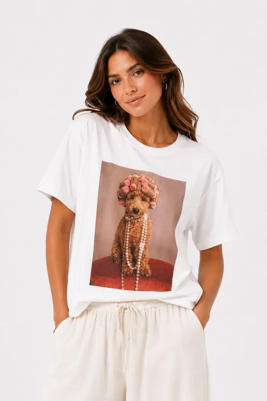 T-Shirt med tryck  - White