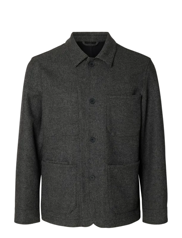 Landon Blend Blazer - Dark Grey Melange