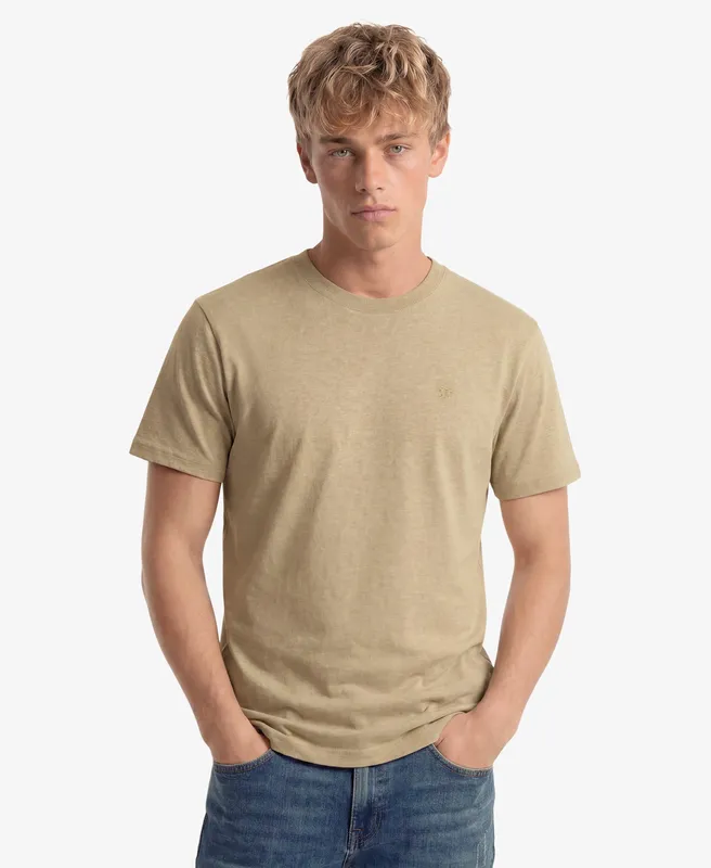 Essential Logo T-Shirt - Tan Brown Fleck Marl/Beige
