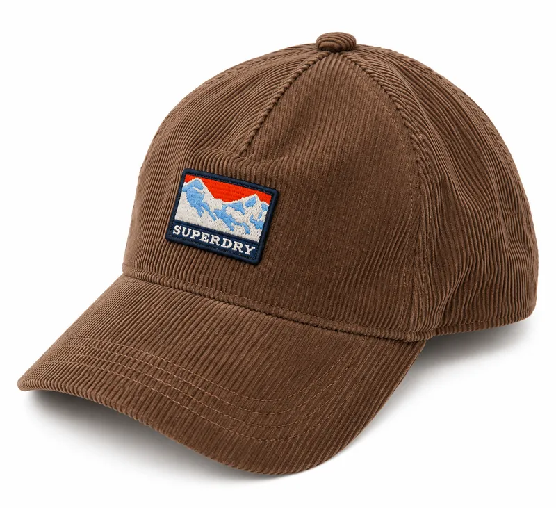 Graphic Cord Trucker Cap - Tan Cord