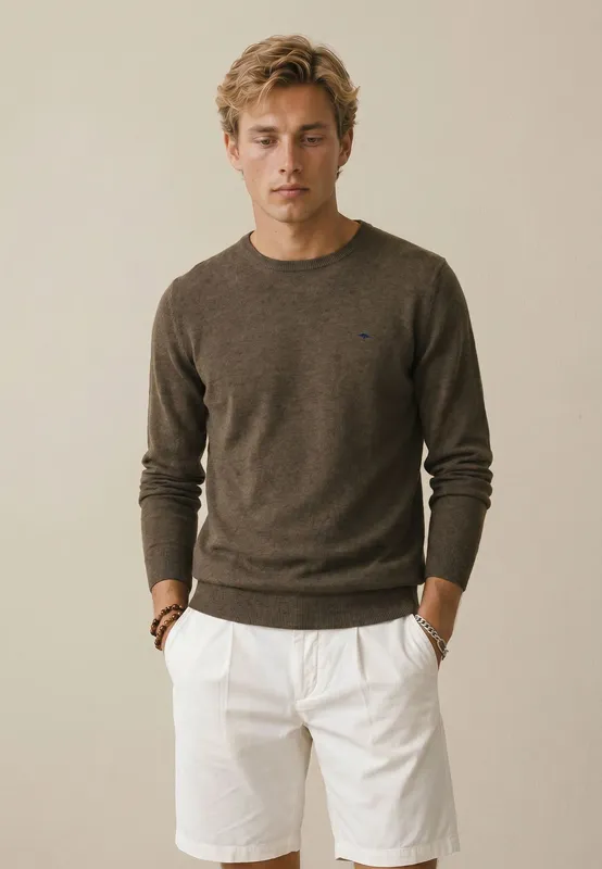 O-Neck Merino Cashmere - Soil