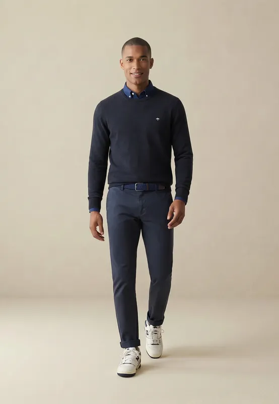 O-neck Knitted Sweater - Black