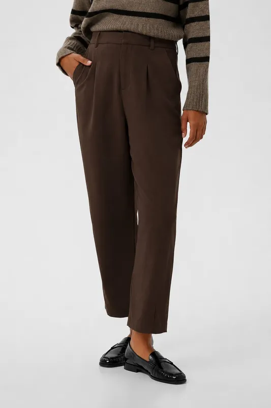 Merle Pants Cropped  - Coffee Bean