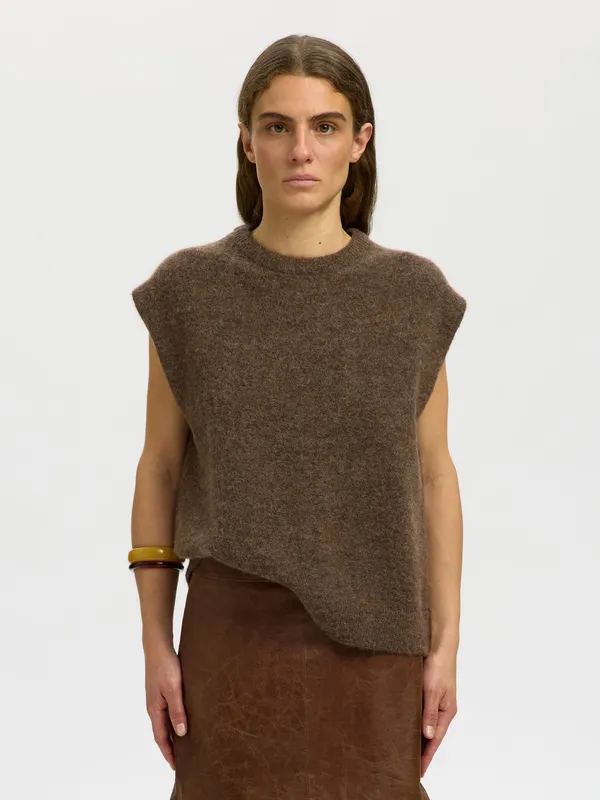 Knit Vest - Dachshund Melange