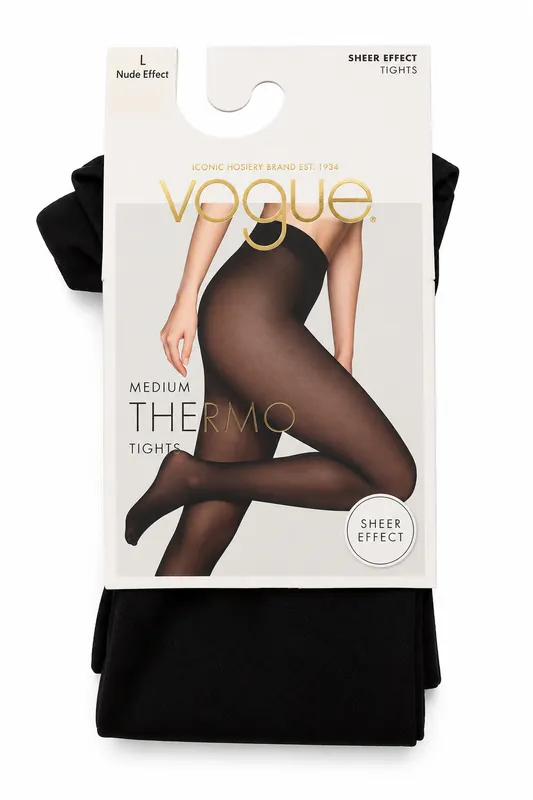 Sheer Effect Tights  - Black