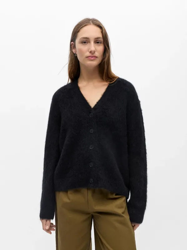 Harry Knit Cardigan  - Black