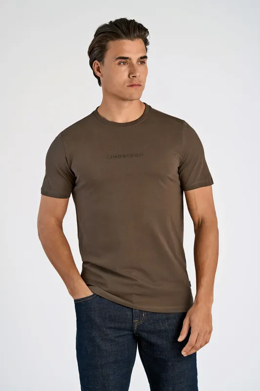 Lindbergh Print Tee  - Dk Brown