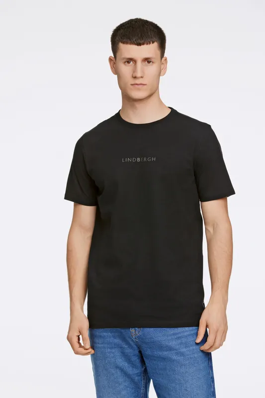 Lindbergh Print Tee  - Black 424