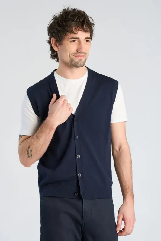 Merino Vest - Navy