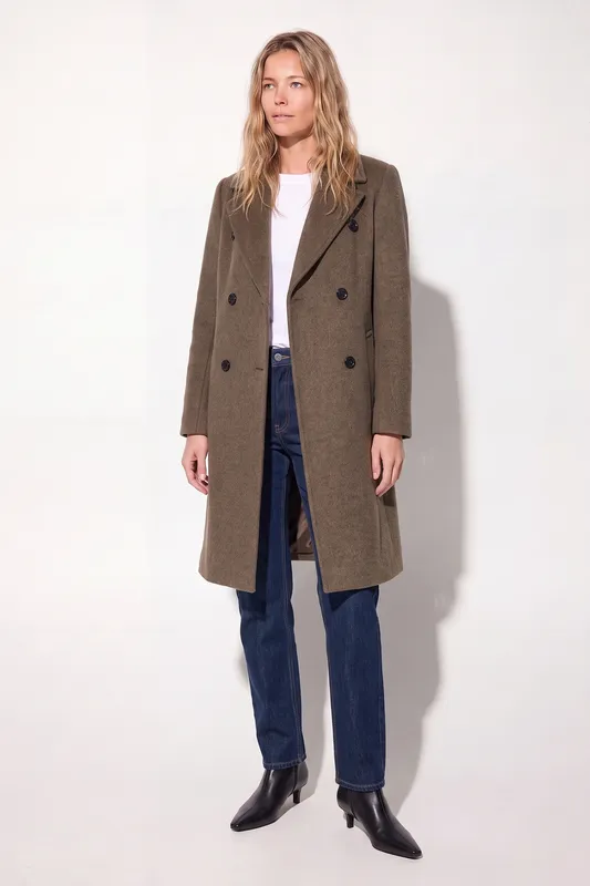 Helena Coat - Mole Brown Melange