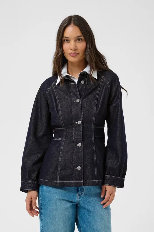 Ghita Denim Shirt - Dark Blue Unwashed Denim