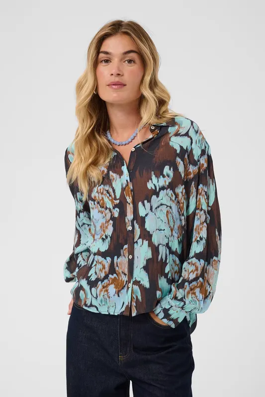 Vega Shirt - Nightsky Shaded Flowers