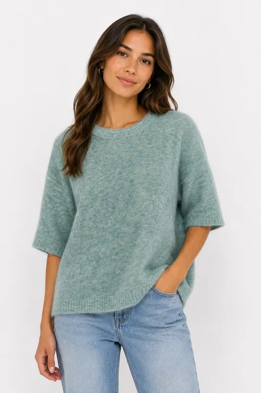 Tabana Pullover - Aqua Haze Melange