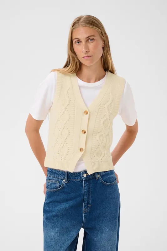 Christin Waistcoat - Whitecap Gray