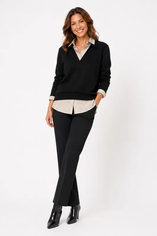 Sc-banu Top - Black Combi