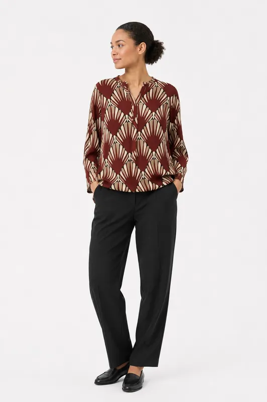 Sc-Felicity Top  - Madder Brown Combi