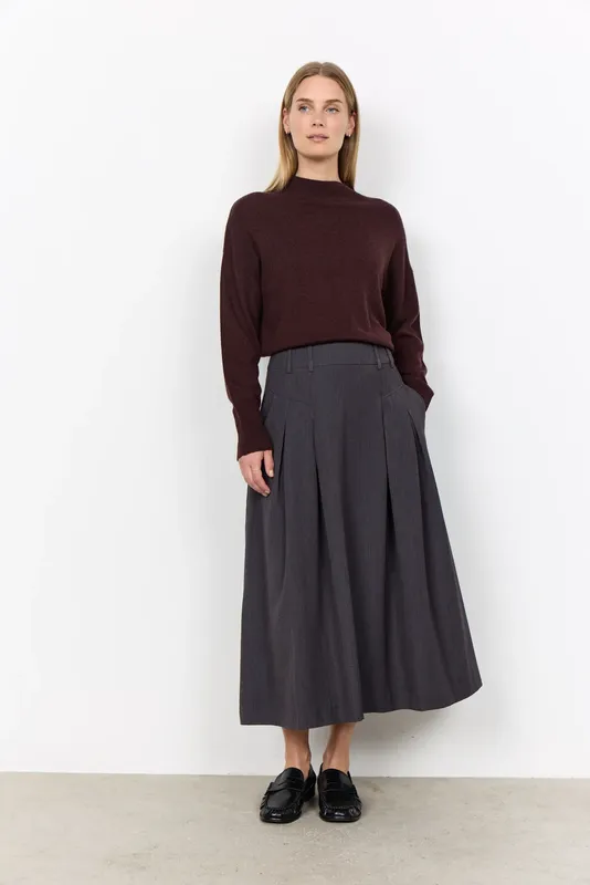 Sc Ann Skirt - Dark Earth Melange