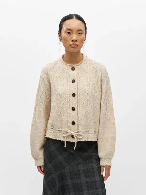 Gunvi Knit Cardigan  - Macadamia Melange