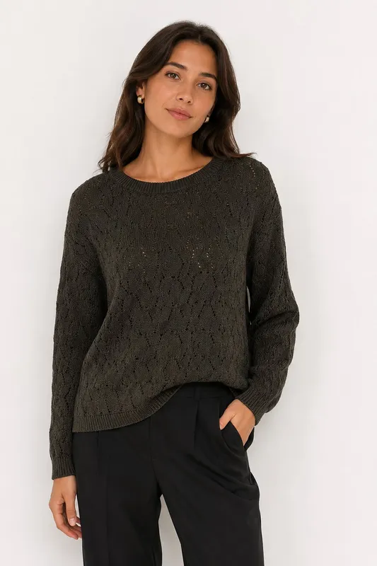 Knitted Sweater - Khakigreen