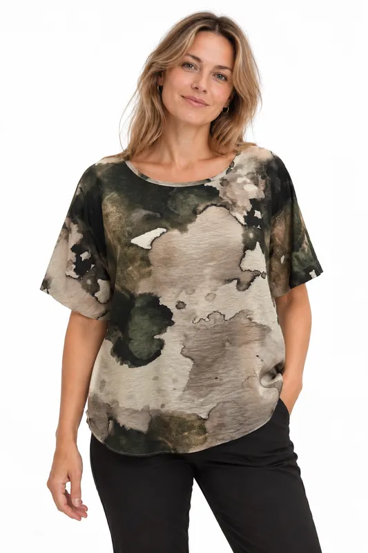 Mingel Topp - Beige/Brown