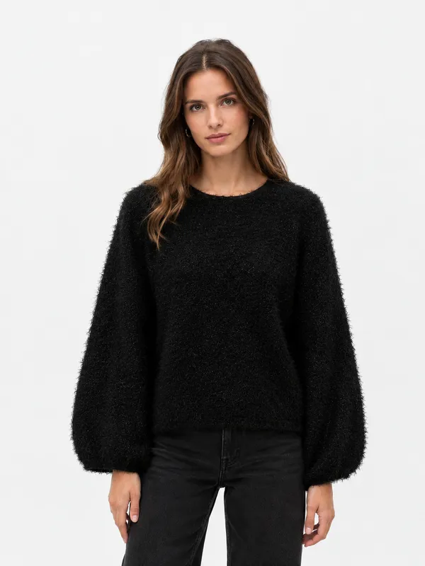 Mingle more puff sleeve - Black
