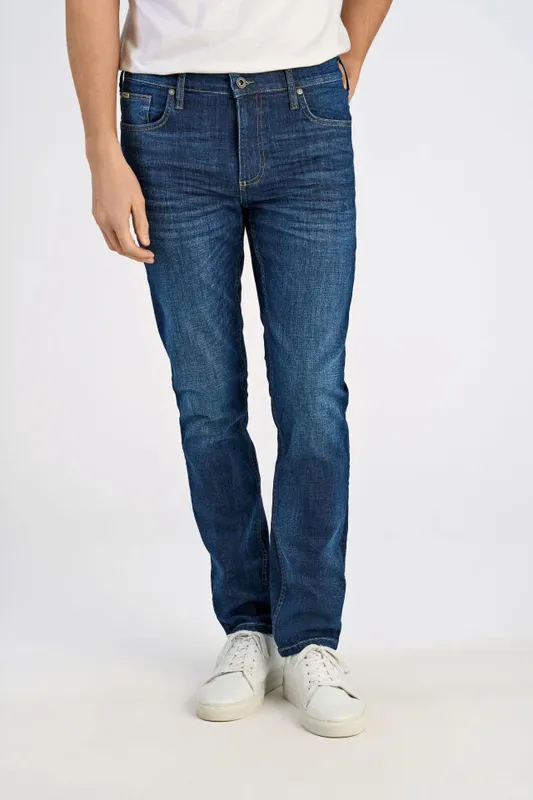 Tapered Fit Jeans - Deep Blue Denim