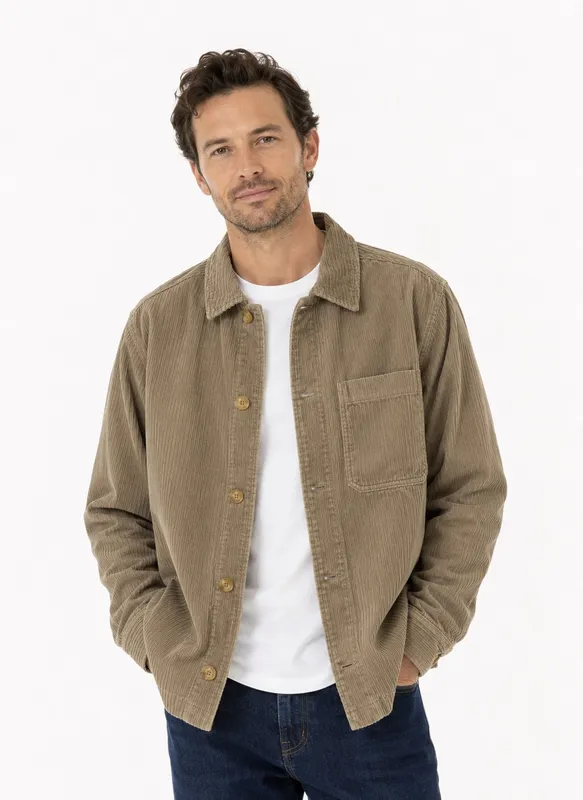 Corduroy Overshirt - Lt Dusty Sand