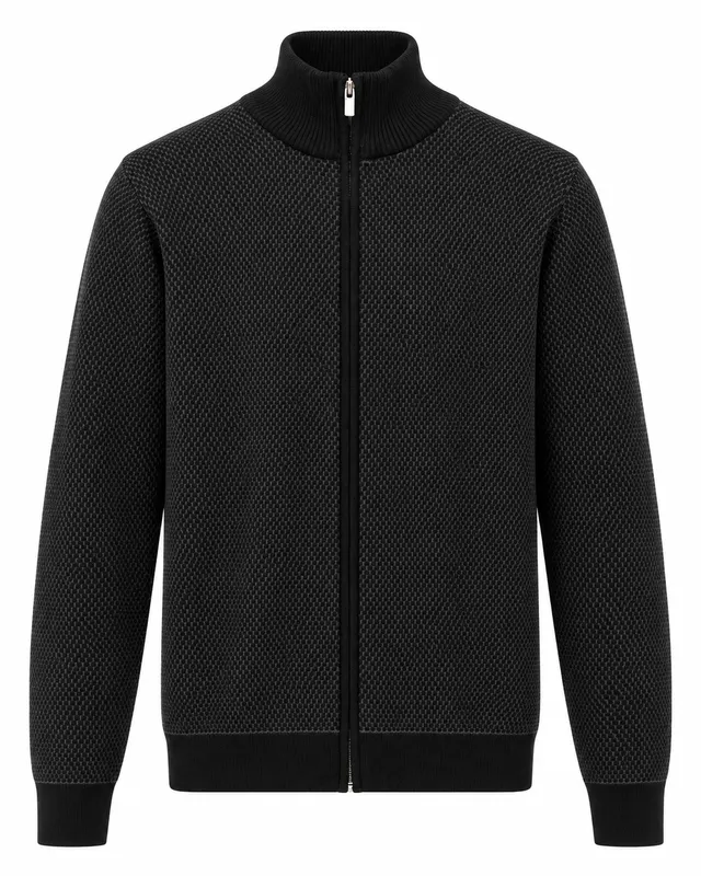 Pearl Knit Cardigan  - Black