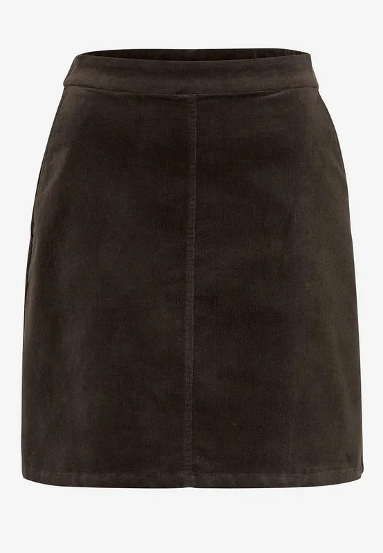 Caroline Cord Skirt - Brown