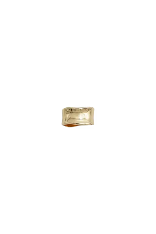 Denia Mini Scarf Ring  - Gold Coloured