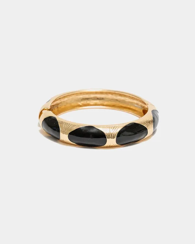Addie Bracelet - Black W Gold