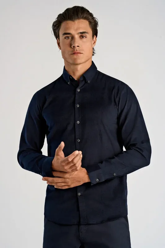 Fine Corduroy Shirt - Navy