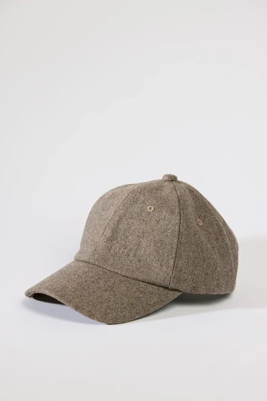 Wool Baseball Cap - Dk Sand Mel