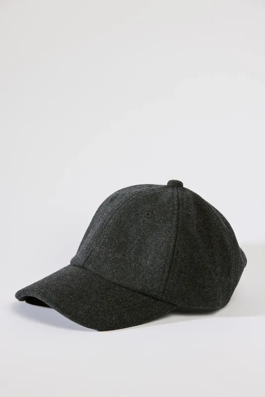 Wool Baseball Cap - Charcoal Mel