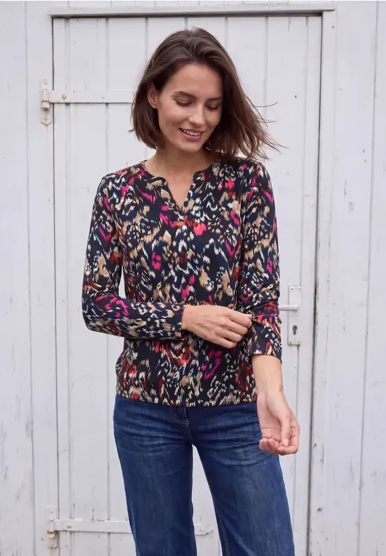 Split Neck Tunic - Truffle Brown                 