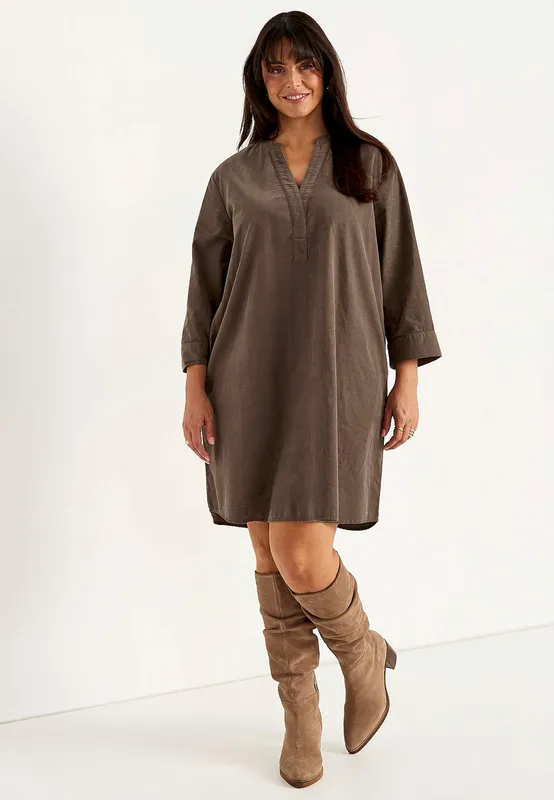 Camilla Cord Dress - Nougat
