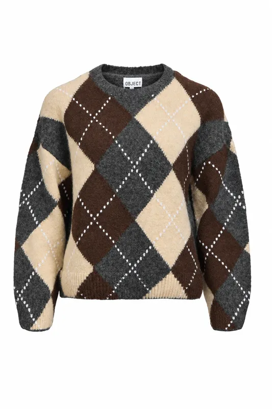 Brenda O-Neck Pullover - Medium Grey