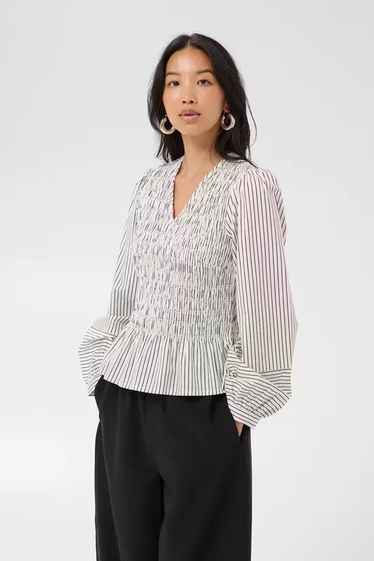 Dewa Blouse - Black Stripe