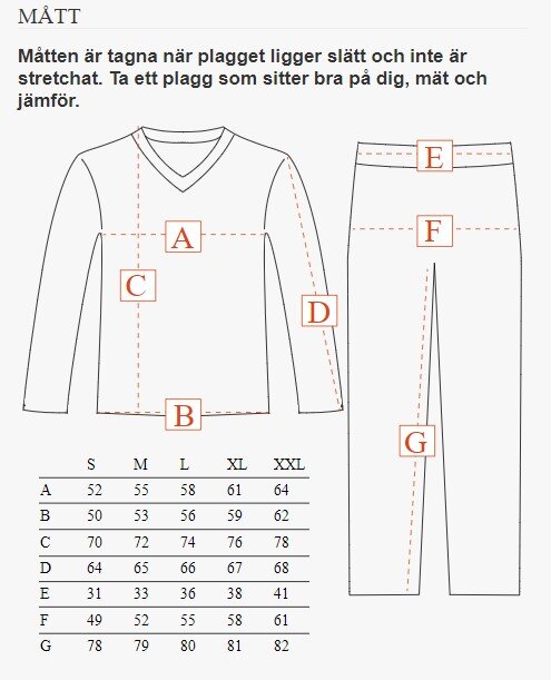 Pyjamas Lång Ärm/Ben - Grå