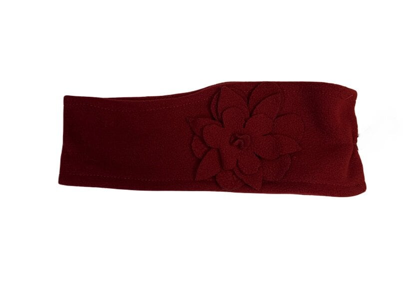 Pannband med blomma - Winered