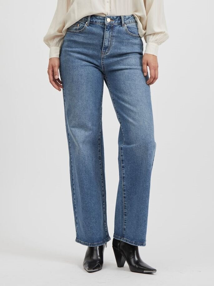 Vida jeans, Hög midja - Medium Blue Denim