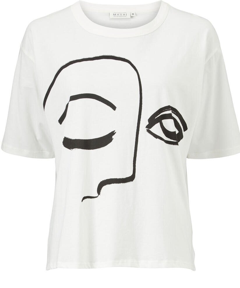 T-shirt Med Ansikte - Cream