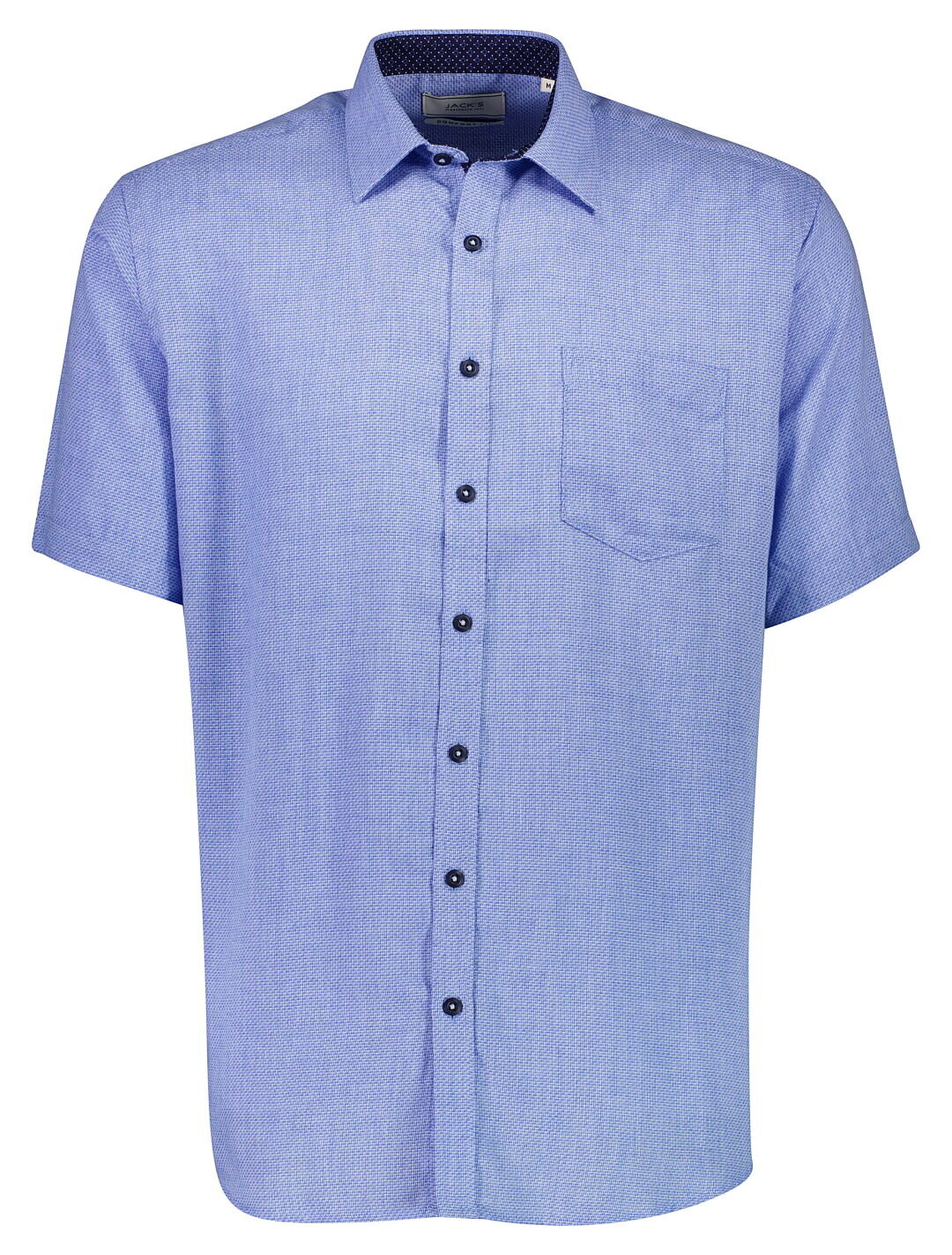 Kortärmad Enfärgad Skjorta - Light Blue