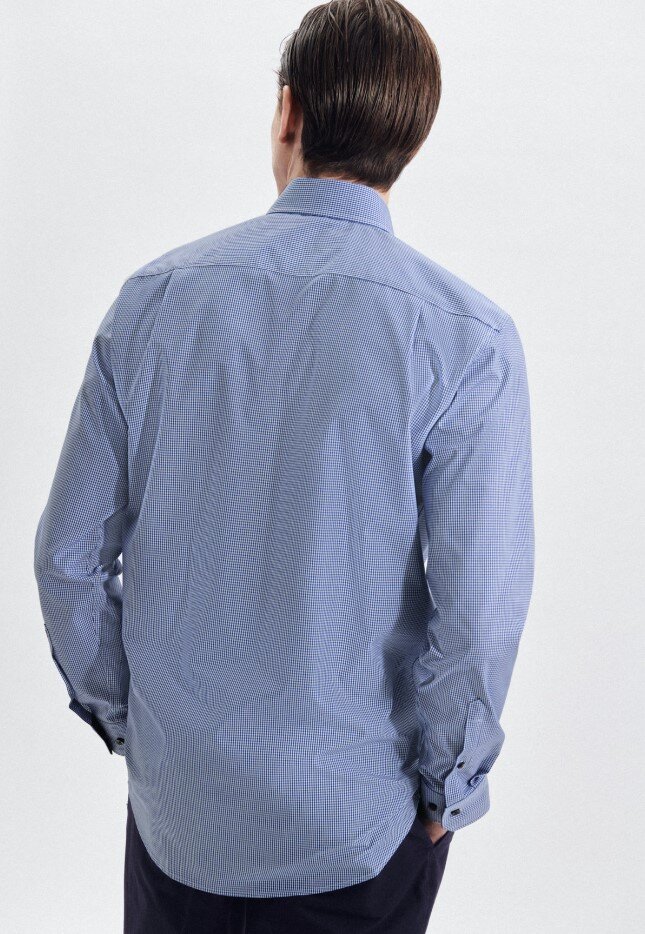 Skjorta med kontrast - Blue
